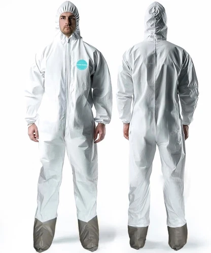 Andes Hazmat Suit with Boots, Paint Suit, Lab Coverall - product listing photo