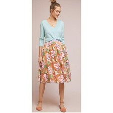 Maeve by Anthropology Pixilated Tulle Midi Skirt Size XS  Pristine