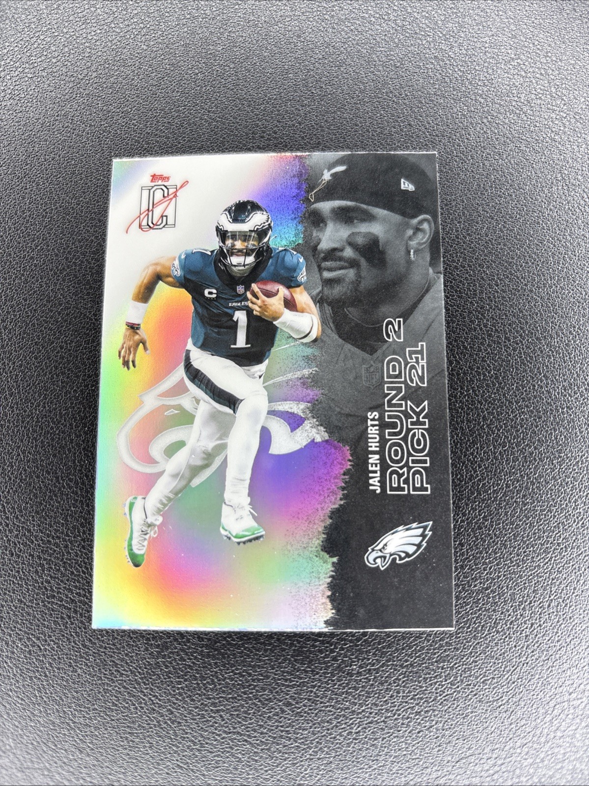 2025 Topps Signature Class Jalen Hurts Chrome Refractor #42 Philadelphia Eagles