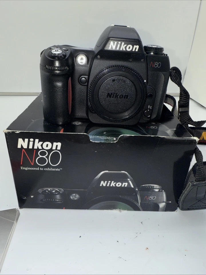 Nikon N80 F-80 35mm film SLR analog camera w/ Original Box And Manual - Image 3 of 4