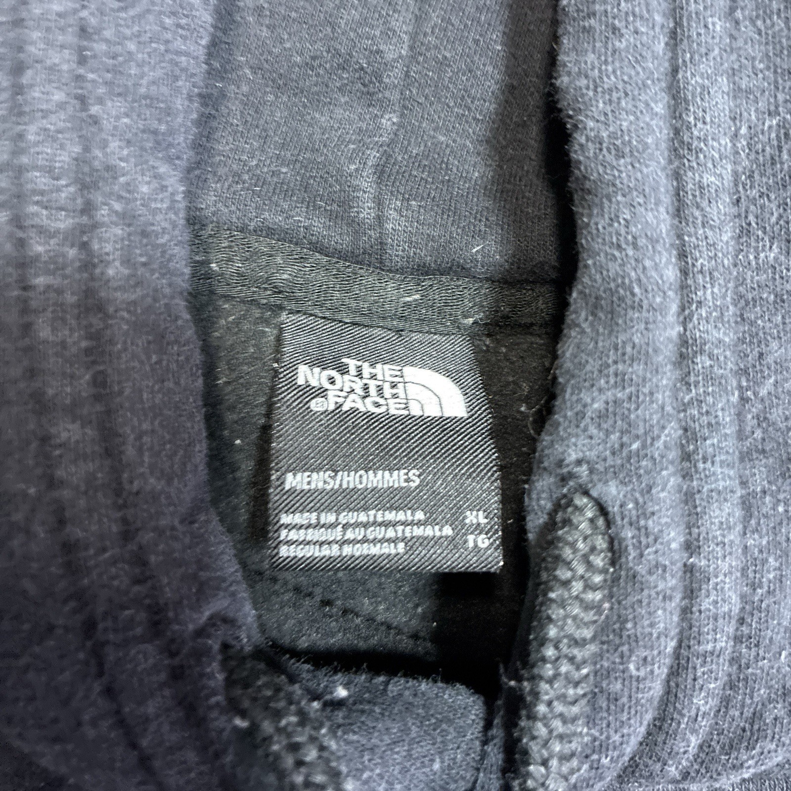 The North Face Hoodie Mens XL Black Sweatshirt GorpCore Spell Out Drawstring image 3