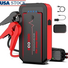 3000A Portable Car Jump Starter Power Bank W/ LED Light  Multi Protection New