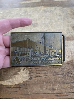 AMERICAN CAN COMPANY Empire State Plant Belt Buckle Cowboy Western