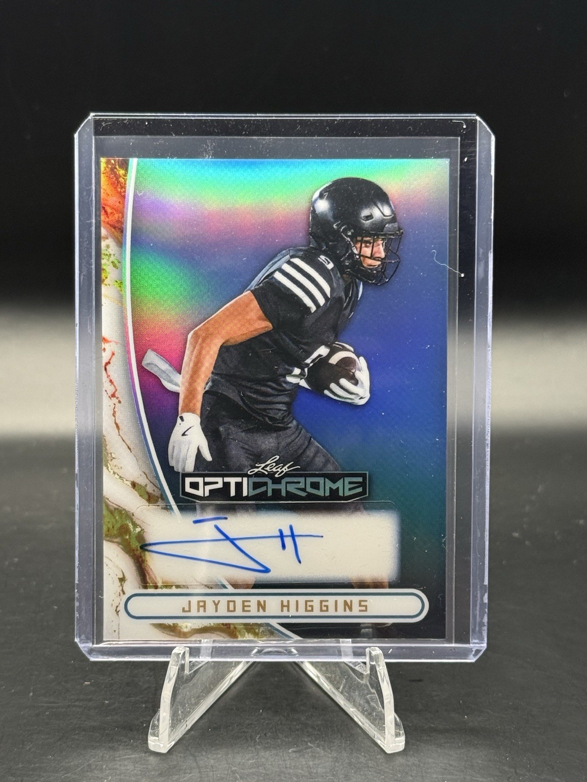 2026 Leaf Optichrome Football Jayden Higgins Autograph Auto #7/8 - Texans