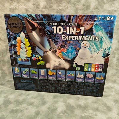 Educational Science Squad 10-in-1 STEAM Crystal & Rocket Experiment Kit  