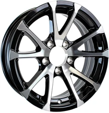 eCustomrim Aluminum Boat Camper Trailer Rim Wheel 5 Lug 14" Avalanche Black