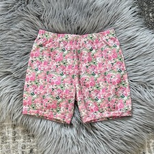 Sweet Honey Girls Pink  Green Floral Shorts Size 12Y