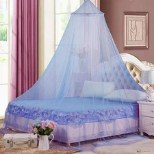 Bed Canopy Mosquito Net for Girls, Adults, Babies, Camping, Light Blue