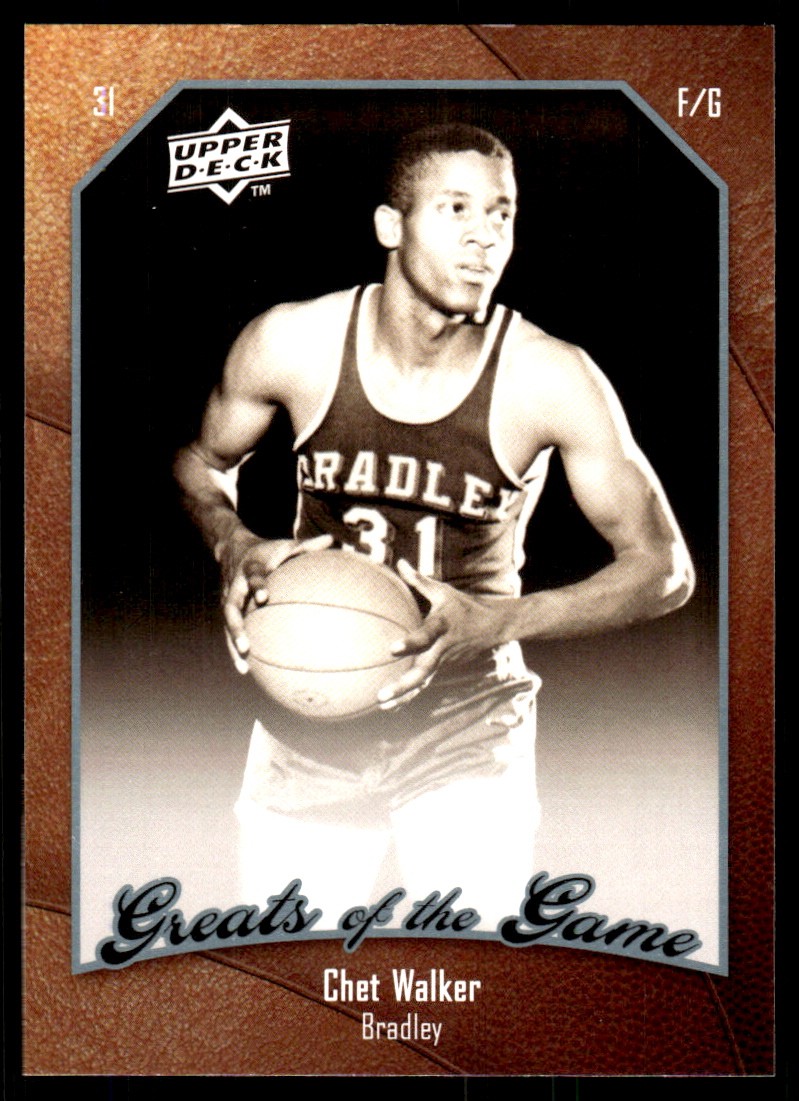 Chet Walker 2009-10 Upper Deck Greats of the Game #47 Bradley Braves NBA READ