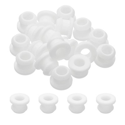 18pcs Wire Grommet, 9mm Mounting Dia Plastic Grommets Cable Hose Snap, White