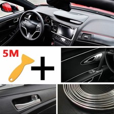 Chrom Silber Flexible Auto Styling Innenraum Zierleiste Verkleidungsstreifen 5M