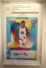 2022-23 Leaf Vivid Keegan Murray Autograph RC Pre-production Proof #’d 1/1!