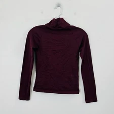 Intimately Free People Burgundy Turtle Neck Open Back Cropped Blouse Women’s XS