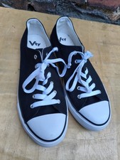 Vty Herren Sneaker Stoffschuhe Sommer Freizeit Gr. 44 Schwarz Weiß 