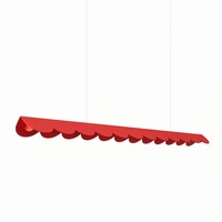 LED HäNgelampe Rot Aluminium 3000 K 16W L:131 Cm Lang Pendelleuchte Esstisch