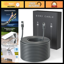 100FT Waterproof Extension Cable for Starlink Gen 3/4/4X/V4 - Durable  Reliable