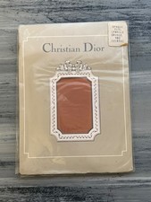 Christian Dior Opaque Tite Spangle Orange Pantyhose Stockings Vintage 982 NOS