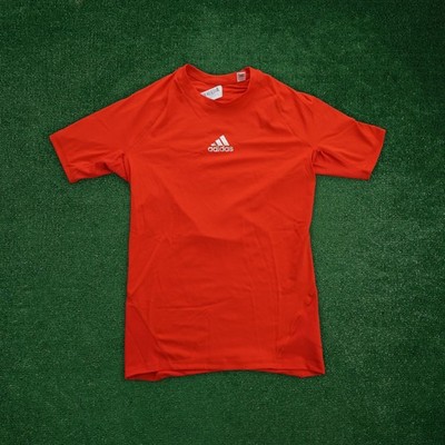 Adidas Men's Red Climalite Techfit Compression Performance T-Shirt