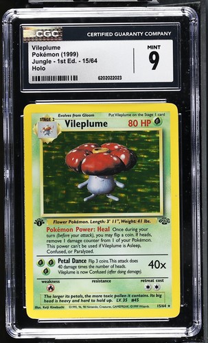 Vileplume (1st Edition) graded CGC 9 for sale on eBay