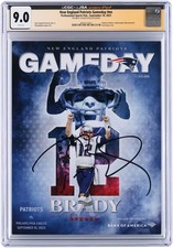 Tom Brady Patriots Autographed September 10, 2023 Tom Brady Day CGC 9.0 Program