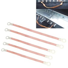 5 PCS Car Ground Strap, 3 PCS 9.84In Metal Vehicle Engine Ground Strap, 8 Hole