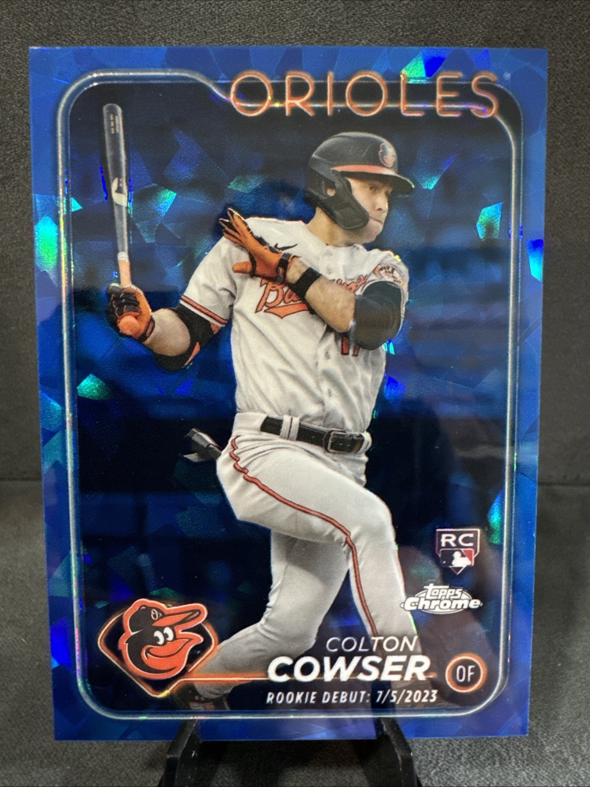 Colton Cowser 2024 Topps Chrome Update RC Sapphire Rookie Debut #USCS72 Orioles