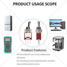 10Pcs AC 250V/1.5A 120V/3A ON/ON 2 Position 3 Pin SPDT Mini Micro Toggle Switch