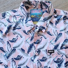Dixxon Flannel Co Barbuda Tropical Palm Leaf Party Shirt Boho Aloha streetwear