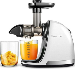 NEW AMZCHEF ZM1501 150W BPA Free Electric Slow Masticating Juicer In White Z03