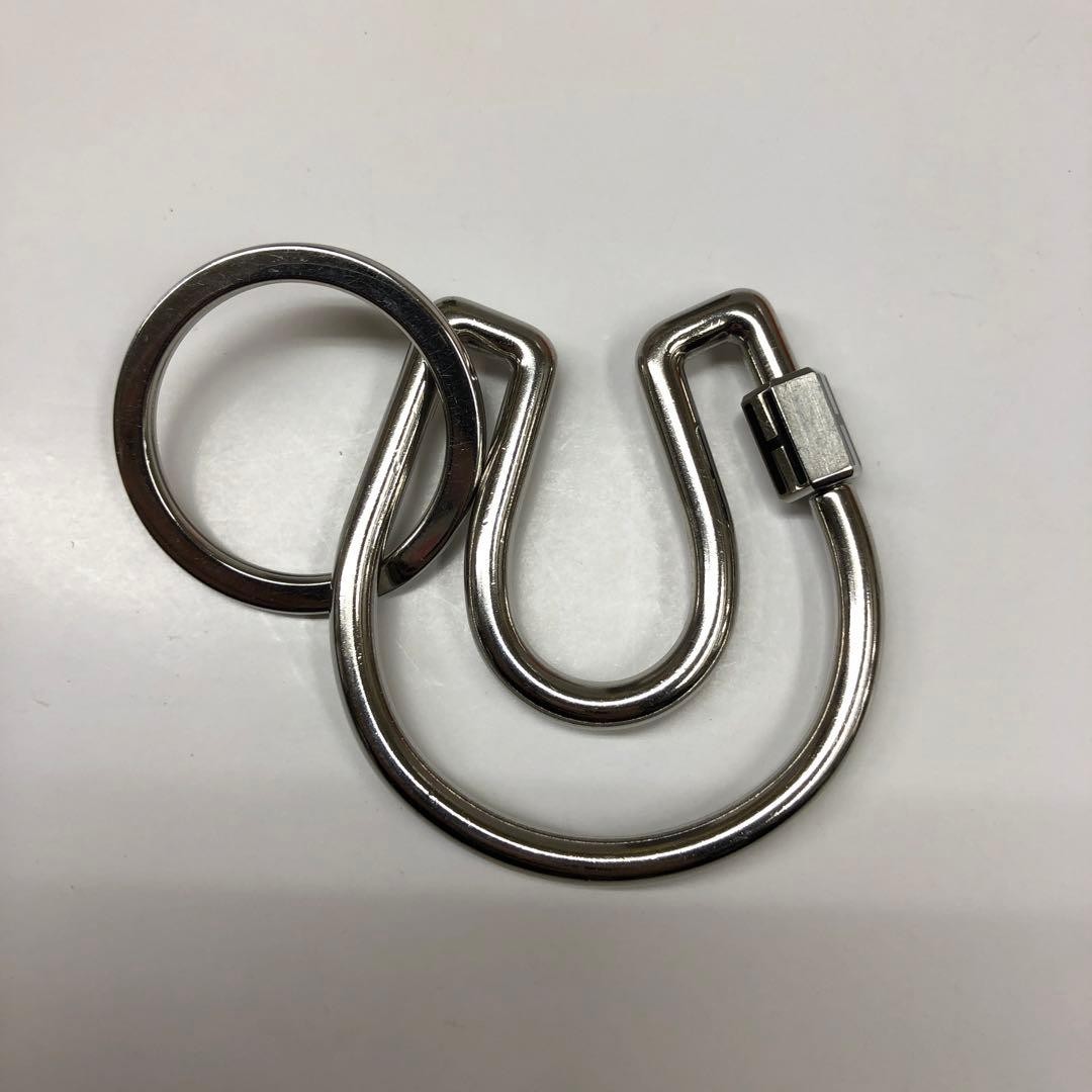 HERMES Key Ring Keychain Charm Ferra à Cheval Horseshoe Silver US