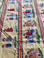 Michael Miller Recess Stripe row print retro Cotton Fabric 2yds