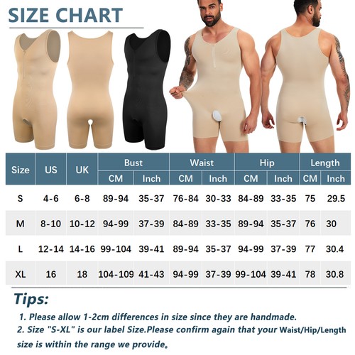 Men's Body Shaper Slimming Compression Bodysuit Tummy Control Fajas Para Hombre - Picture 2 of 25