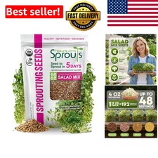 Organic Salad Microgreen Seeds - Grow Broccoli, Alfalfa, Radish  Clover