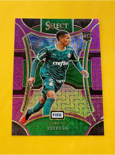 2023-24 Panini Select FIFA Estevao Rookie Purple Mojo Mezzanine Prizm #157