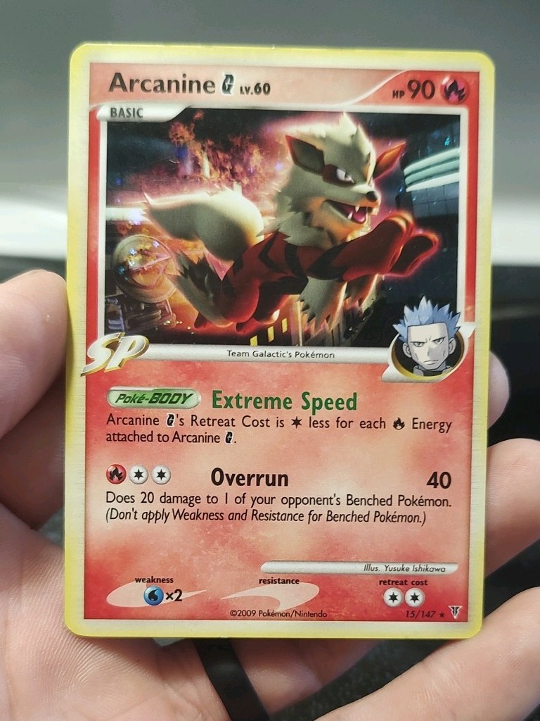 Pokémon TCG Arcanine G Holo Card 15/147 Supreme Victors 2009