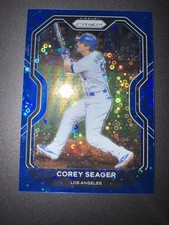 2020 Panini Prizm Corey Seager /199 Blue Donut Circles Prizm LA Dodgers 