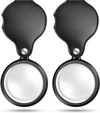 10X Magnifying Glass Loupe Small Pocket Magnifier Mini Folding Magnify Glass wit