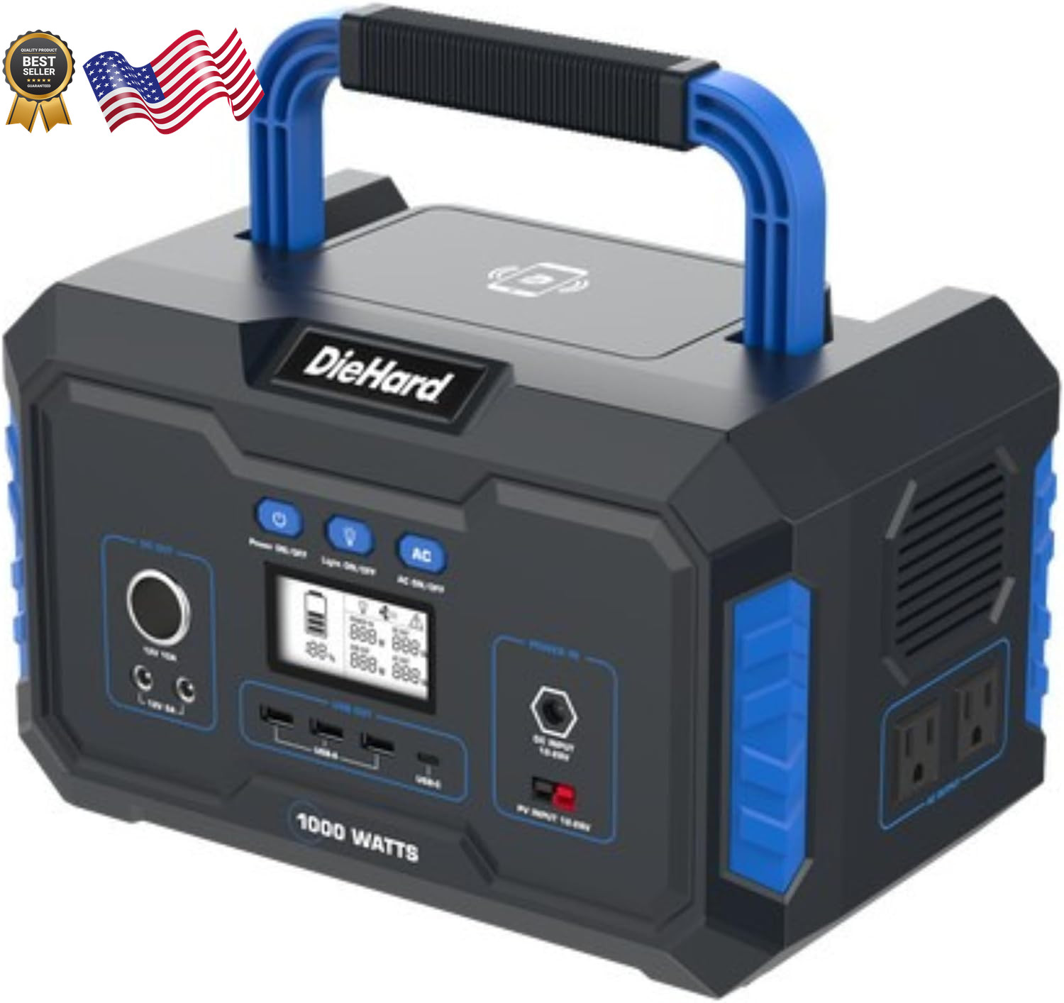 DieHard Portable Power Station 1000-Watt (2000-Watt Peak) Quiet Lightweigh