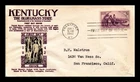 DR JIM STAMPS US COVER KENTUCKY 150TH ANNIVERSARY FDC SCOTT 904 CROSBY PHOTO