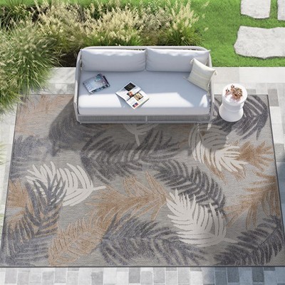 Rugshop Indoor Outdoor Rugs Tropical Floral Modern Rugs Outdoor Patio Rugs 9x12