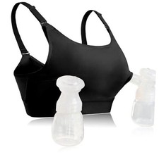 Hands Free Pumping Bra Hands-Free Breast Pump Bra Nursing Bras for Small Black