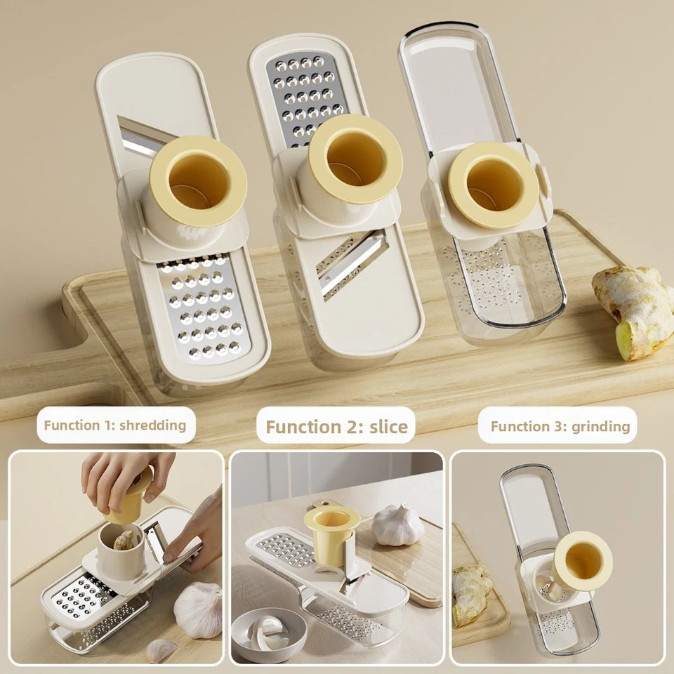 3in1 Garlic Grinder Manual Garlic Mashing for Crushing Spices Herbs Garlic - Image 3 of 4