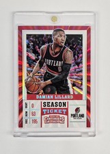 MINT #/5 SSP RED EXPLOSION 2017 Contenders Season Ticket DAMIAN LILLARD PORTLAND
