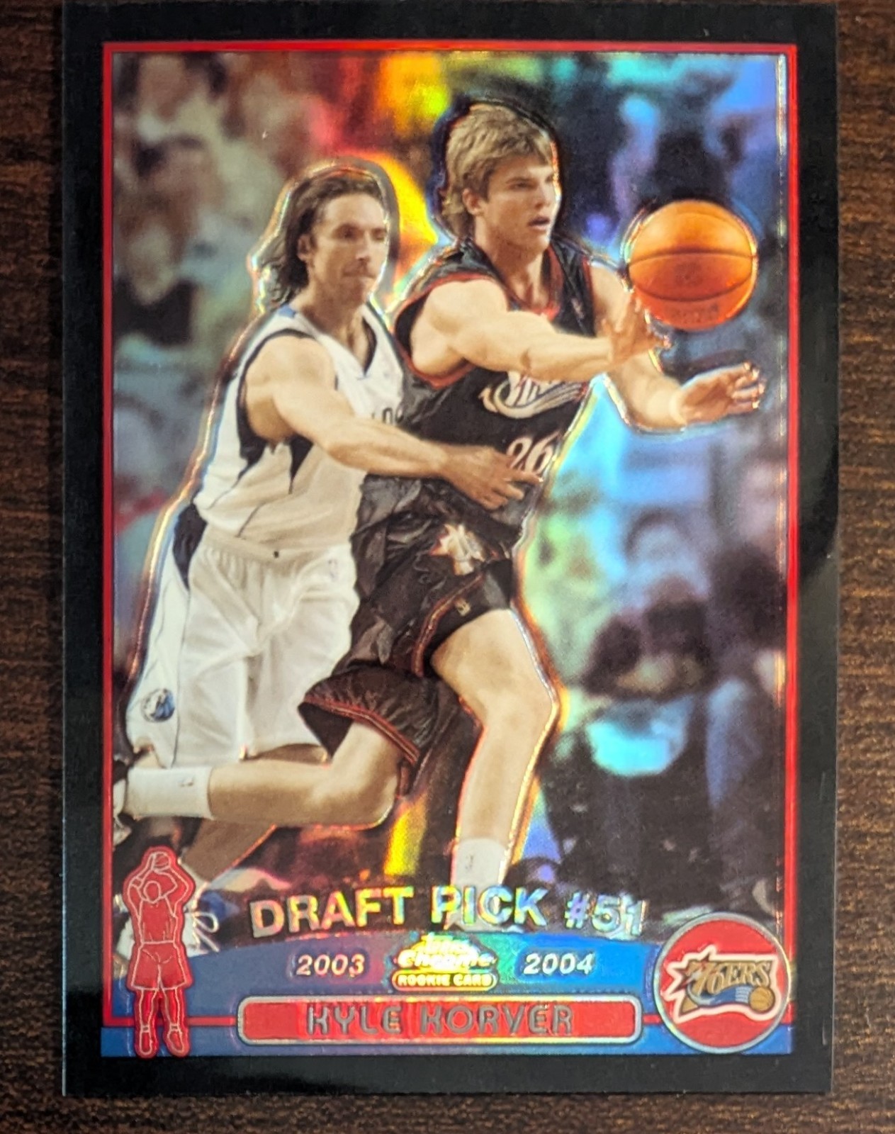 2003-04 Topps Chrome Kyle Korver #153 Black Refractor /500 Rookie 76ers