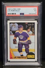 Luc Robitaille 1987 OPC O Pee Chee RC Rookie Card 42 PSA 5 EX Nicely Centered . rookie card picture