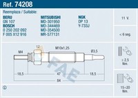 GlüHkerze Fae 74208 FüR Hyundai 400 300 Hp Mitsubishi Proton Terracan Persona 3