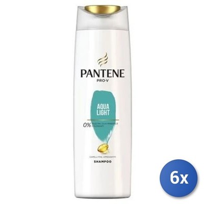 6X Bundle Pantene Shampoo 225 Ml. Aqualight