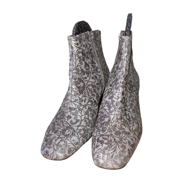 Women HispaniTas Boots Silver Velvet 40