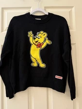 NWT Haribo Sweater Size L Black Thick Heavy Gummy Bears Golden Bear Cotton Blnd