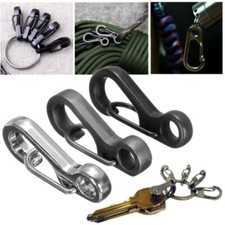 10X EDC Trigger Key Ring Split Keychain Clasps Clip Snap Sruvival Hook Carabiner
